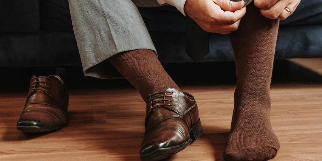 mens brown dress socks
