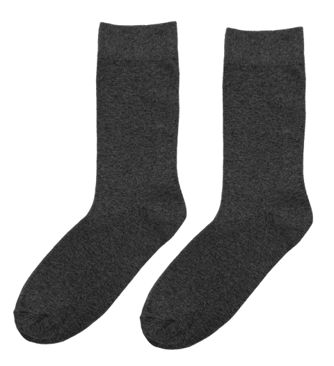 Pair of dark gray crew length socks
