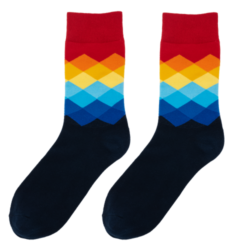 Men's Faded Diamond Stay Up Socks 3-Pack