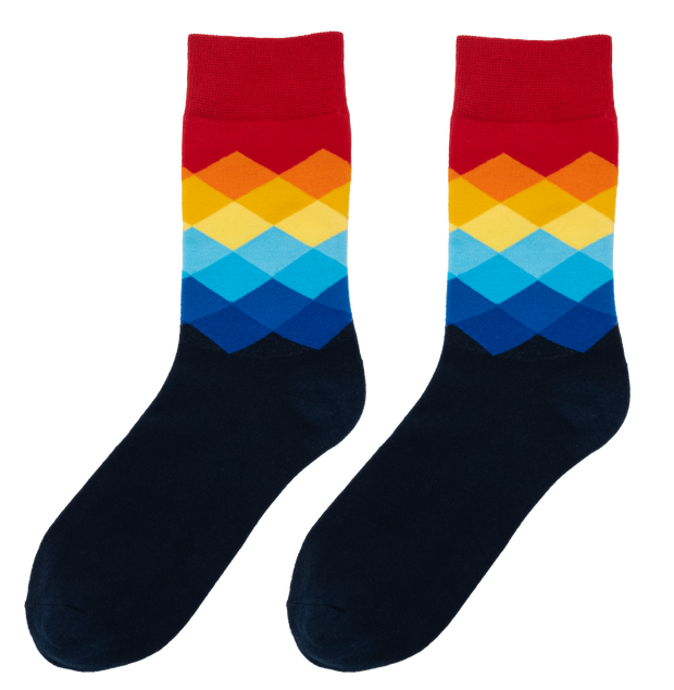 Men's Faded Diamond Stay Up Socks 3-Pack