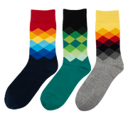 Men's Faded Diamond Stay Up Socks 3-Pack