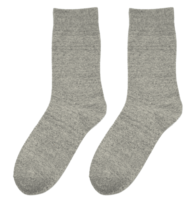 Pair of light gray crew length socks
